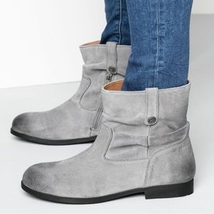 Birkenstock Sarnia Gray Suede Ankle Boots SZ Women’s 10 EUC